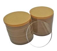 1 pièces plaque acrylique transparente dure disque rond en panneau de verre organique (Thickness 5mm,Diameter 130mm)