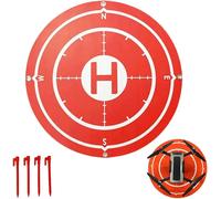 1 Pièces Plateforme D'atterrissage Pliable Pour Drone Avec 4 Piquets De Sol,Accessoires Pour Drone,Piste Atterrissage Drone,Tapis Drone,Drone Landing Pad(Rouge)-Marque Générale Rouge