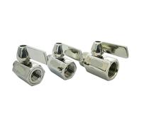 1 pièces poignée en acier inoxydable mini robinet à tournant sphérique Double fil intérieur extérieur et Mini interrupteur de vanne d'eau(Double Inner Wire,45295)
