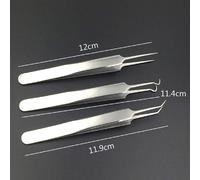 1 Pièces Point Noir Pince À Épiler Extension De Cils Pince Anti-Acide Acier Courbé Aiguille Pince À Épiler Enlèvement Acné Visage Soins Outils