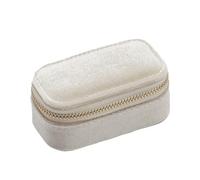 1 pièces Portable petit organisateur de bijoux affichage anneau boucle d'oreille voyage Simple Mini coffret cadeau boîtes porte-collier accessoires Pour Les Voyages, Les Vacances(White)