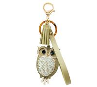 1 Pièces Porte-clés Mignon Chouette, Hibou Porte-clés Strass, Pendentif Hibou Porte-clefs, pour Décoration Porte Clés Dames, Sac Décoratif, Accessoires Voiture (Doré)