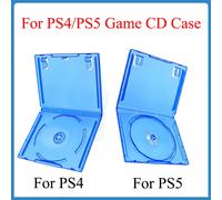 1 pièces pour PS4 jeu CD étui pour Sony PS4/PS5 clair bleu DVD mallette de rangement boîte de protection disque en plastique boîtes de rangement accessoires 1Pcs For PS4