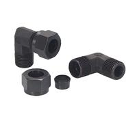 1 pièces raccord de transition de tube haute pression filetage mâle 1/8 1/4 3/8 hydraulique en acier au carbone manchon de carte raccords de tuyauterie connecteur-tuyau 22mm, 1/4"
