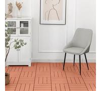 1 pièces revêtement de sol extérieur en plastique carreaux de terrasse à emboîtement en plastique épissage de bois bricolage balcon passerelle parc terrasse Patio petit revêtement de sol(Mahogany)