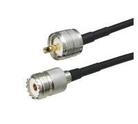 1 pièces RG58 UHF PL259 prise mâle vers connecteur Jack femelle SO239 câble Coaxial RF en queue de cochon 6 pouces ~ 10 pieds(UHF PL259 to SO239,3FT (1M))