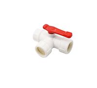 1 pièces robinet à tournant sphérique en plastique coupleur en T à 3 voies for tuyau d'eau-connecteur rapide, type T, avec vanne d'isolement, connexion rapide PVC PE(40mm x TEE)