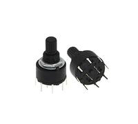 1 pièces RS16 16MM commutateur de bande rotatif 2 pôles 3 4 positions 1 pôle 5 6 8 positions poignée longueur 15MM axe bande commutateur interrupteur industriel (Size : 1 Pole 6)