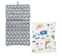 1 Pièces Sac a Couche,plié 22 x 18 cm Sac de Couche,Sacs à Langer Réutilisable,avec 4 Poches,pour Couches,Petits Objets,pour Déplacement(imprimé Animal)