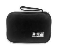 1 pièces Sac de Rangement Câble, Portable Organisateur d’Accessoires, Electronique Pochette, Pochette Câble, Pochette Câble de Voyage, Convient pour divers cordons de charge, USB, SD, chargeur (Noir)