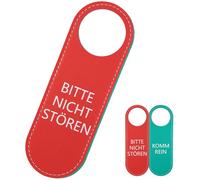 1 Pièces Signe Suspendu de Porte double face,Signe Suspendu de Porte Do Not Disturb,Please Knock,pour salle de réunion,Chambre,bureaux,l'étude, le studio d'enregistrement,(Rouge + vert)