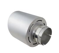 1 Pièces Sortie 114mm 304 Mat En Acier Inoxydable Voiture Silencieux Pointe D'échappement Tuyau Universel Pour Golf GTI Buse D'Échappement(In51-114mm)