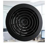 1 Pièces Soupape à Disque Ronde avec Protection Anti-Insectes, Grille de Ventilation Ajustable en ABS 110 166 250 141 200 mm, Grille d'aération pour Tuyau, Cuisine, Garage(Noir,200mm)