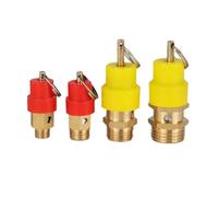 1 pièces soupape de sécurité de compresseur d'air petit chapeau rouge pompe à air limitation de pression anneau de traction automatique soupape d'échappement soupape de surpression 8Kg(3-8)