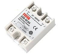 1 pièces SSR-40DA 10DA 25DA 40DA 50DA 60DA 70DA 80DA 100DA Module de relais à semi-conducteurs 3-32V entrée cc 24-380VAC 10A-100A(SSR-40DA)