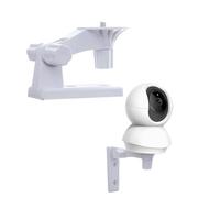 1 Pièces Support Caméra, Support Caméra Mural Réglable d'angle Compatible, Support caméra extérieur, Support pour Caméra Surveillance Intérieure, Support Plafond pour Caméra Intérieure, Blanc