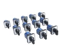 1 pièces SZW26/LW26-20 20A 660V 3 pôles 12 vis 64X64mm 48X48mm montage sur panneau bouton d'alimentation sélection Cam commutateur rotatif(0-5.3 012345 48x48mm)