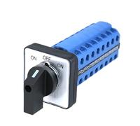 1 pièces SZW26/LW26-20 3 positions 8 phases 32 bornes ON OFF ON 20A 660V commutateur rotatif universel 64X64 48X48mm panneau(D808.8 ON OFF ON 48)