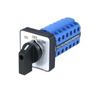 1 pièces SZW26/LW26-20 ON OFF ON 3 positions 24 bornes 6 phases 20A 660V 64X64 48X48mm commutateur à came rotatif monté sur panneau(D606.6 ON OFF ON 64)