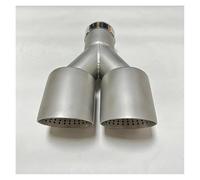 1 Pièces Tuyau D'échappement Voiture En Acier Inoxydable Sablé Queue Gorge Silencieux Type Y Double Sortie Affleurant Grand Calibre D'Échappement(57mm-101mm)