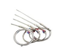 1 pièces Type de sonde Thermocouple K/E fil blindé en acier inoxydable tige de résistance thermique fil de mesure capteur de température(3M Type K,150mm)
