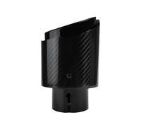 1 pièces universel voiture queue gorge acier inoxydable silencieux brillant noir sergé brillant silencieux échappement buse pointe D'Échappement(60mm-89mm)