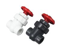 1 pièces UPVC ID 20/25/32/40/50mm vanne de contrôle débit PVC interrupteur d'écluse robinet à tournant sphérique for jardin Irrigation Aquarium AC230V)(Inner Dia63mm(dn50),Dark Gray)