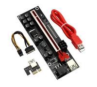 1 PièCes VER011 PRO Carte Riser PCI-E 1X à 16X USB3.0 6PIN Câble D'Extension Graphique avec 10 Condensateurs Solides B250 B75 BTC