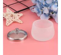 1 Pièces Verre Mat Dappen Plat Acrylique Liquide Poudre Conteneur Support Salon Ongle Supplément Givré Ongles Polisseuse Outils