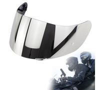 1 Pièces Visière de Casque Moto,Tadpolez Visage Casques de Moto Visière,Visière de Casque avec Film Anti-Buée,Full Face Motos Casque Visière,pour Agv K1 K3SV K5 Visière(Argent)