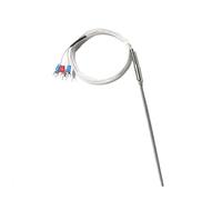 1 pièces WZPK-191 mesure de température Thermocouple PT100 100MM/150MM/200MM/300MM sonde 3 bornes de connecteur 1M 1.5M 2M 3 mètres fil(Probe Length 100mm,Cable Length 4m,Probe Dia. 6mm)