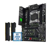 1 pièces X99 TPM2.0 Carte mère en Option Xeon E5 2666 V3 CPU et DDR4 16GB Kit Quatre canaux ATX MR9A Pro USB3.0(Motherboard+CPU)