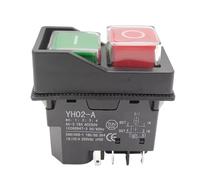 1 pièces YH02-A 4 broches/5 broches démarreur électromagnétique bouton poussoir commutateurs 16A AC250V IP55 étanche Machine outil de jardin(5-pin)