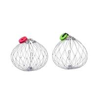1 piège automatique pour crabe et poisson, en fil d'acier pliable, avec porte à fermeture automatique pour la pêche en plein air en eau salée, en mer et en eau fraîche (52 cm, 20 plage, acier)