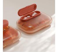 1 pilulier à 6 compartiments, boîte de rangement compacte et portable | Pilulier de vitamines avec couvercles transparents pour supplément quotidien, idéal pour la maison, le bureau, les voyages