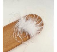 1 pince à cheveux à plumes pour femme, petite plume d'autruche, pinces à cheveux Bb, pinces à cheveux antidérapantes, tendance, pinces à cheveux pour femmes et filles, épaisses, fines, blanc A