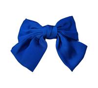 1 pince à cheveux bleue à queue courte avec nœud pour femme