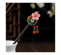 1 pince à cheveux en bois de style chinois, pince à cheveux florale avec frange, élégante pince à cheveux pour femme, décoration de cheveux vintage (19)