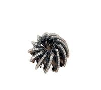 1 pince à cheveux en forme de nid d'oiseaux noirs en strass, pince à cheveux en cristal, anneau à cheveux, coiffe, tête de boulette de viande fixe pour femmes et filles, accessoires pour cheveux