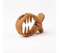 1 pince à cheveux givrée antidérapante pour queue de cheval haute - Mini accessoires de cheveux ronds de couleur unie multi-styles pour femmes (LJ-Kaki)