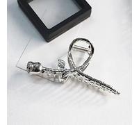 1 pince à cheveux vintage en métal rose rouge géométrique français pince à cheveux attrape-cheveux élégante douce grande pince à cheveux en métal All-Mach Shark Clip Coiffe (A) Poignée pratique