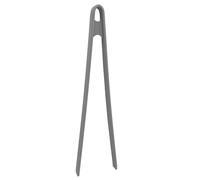 1 pince à grille-pain en silicone, 29 cm de long, pince de cuisine en silicone pour grille-pain, gaufres, pince à épiler grillée, pince à toast grise pour cuisine, service, bacon, salade, fruits