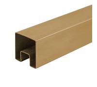 1 pince de fixation durable en aluminium for garde-corps en verre, for clôture de piscine, balcon et terrasse(Gold,0.8m/31.5in Square rail)