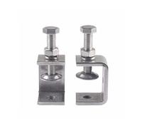 1 pince en acier inoxydable 304 réglable, collier de serrage carré, boulon hexagonal, matériel, fixations for outils, support fixe de bureau(A2-30mm)