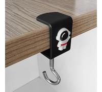 1 pince en C en acier inoxydable avec crochets, crochet de serrage de table en C, avec large ouverture stable et design de poutre en I pour bureau d'école