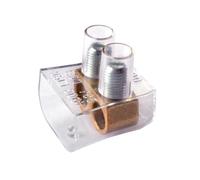1 pince forbox double bipolaire, section 2 x 35 mm² 35 mm², 2 pôles, pince de câblage forbox, cloches, polycarbonate et laiton, pour boîtes de jonction, 500 V 125 A