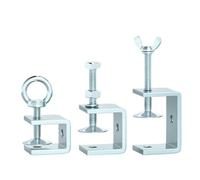 1 pince tigre en acier au carbone galvanisé - Réglable de 20 à 130 mm d'épaisseur - Dispositif de serrage polyvalent pour une fixation robuste (type O de 30 mm)