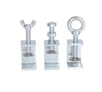 1 pince tigre en fer galvanisé de 75 à 130 mm, anneau de levage robuste de type U, clip de fixation torsadé à la main pour un support de charge sécurisé et une utilisation dans la construction