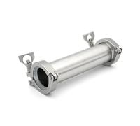 1 pipex1 x 1 longueur 100/152/200/254/300 mm en acier inoxydable 304 avec collier de serrage OD19/25/38/45/51 Virole 50,5 64 mm (OD25X virole 50,5)