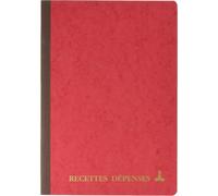 1 Piqûre - Dimensions 29,7 X 21 Cm - Format A4 - Recettes-Dépenses - 80 Pages - Couverture Souple En Carte Lustrée De Couleurs Aléatoires : Jaune, Vert, Rouge, Vert
